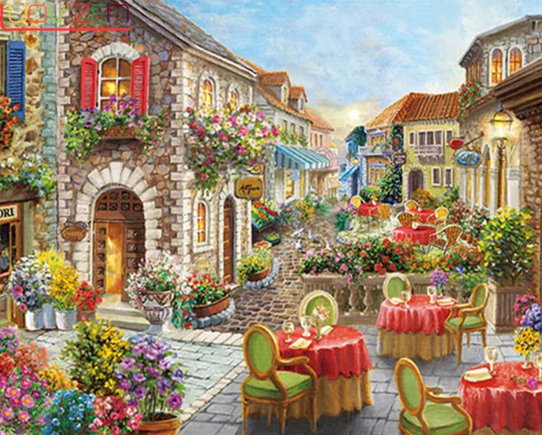 Diamond Painting Cross Stitch 5D DIY Diamond Embroidery Scenery Restaurant Full Circle Diamond Embroidered Crystal Mural
Diamond Painting Cross Stitch 5D DIY Diamond Embroidery Scenery Restaurant Full Circle Diamond Embroidered Crystal Mural