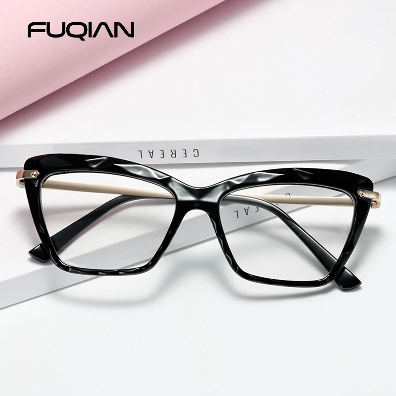 FUQIAN Fashion Cat Eye Glasses Frame Women Brand Design Square Optical Computer Glasses For Ladies Reading Eyeglasses
FUQIAN Fashion Cat Eye Glasses Frame Women Brand Design Square Optical Computer Glasses For Ladies Reading Eyeglasses