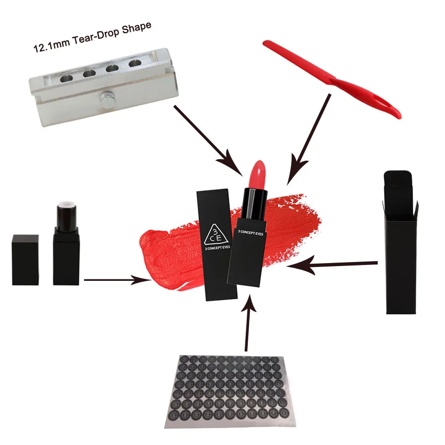DIY Lipstick Set Lipstick Lipbalm Tube Case Container Aluminum Alloy Fill Mold Paper Gift Box Packing Label Sticker Spatula
DIY Lipstick Set Lipstick Lipbalm Tube Case Container Aluminum Alloy Fill Mold Paper Gift Box Packing Label Sticker Spatula