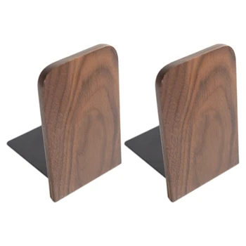 Wooden Bookends, 1 Pair, Non-Slip, Black Walnut, Office Bookshelf
Wooden Bookends, 1 Pair, Non-Slip, Black Walnut, Office Bookshelf