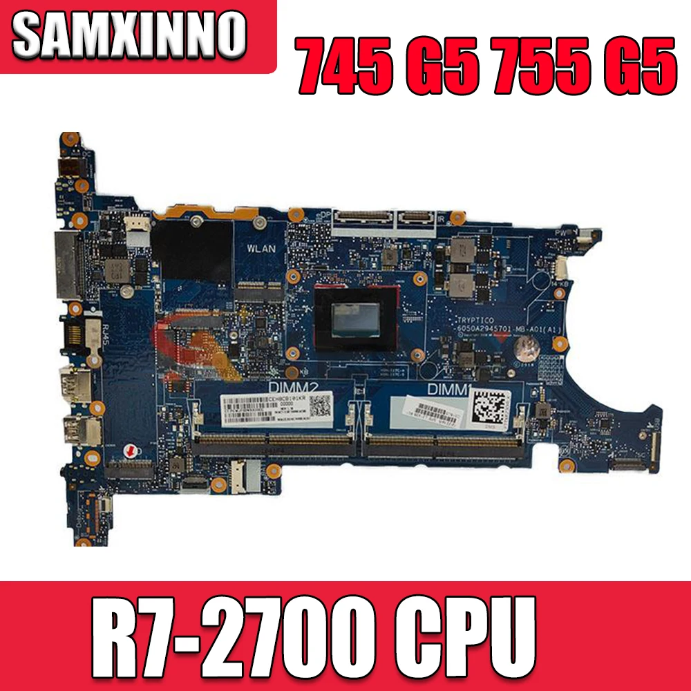 L21938-001 L21938-601 For HP EliteBook 745 G5 755 Laptop motherboard 6050A2945701-MB-A01 W/ Ryzen 7 R7-2700 100% | Компьютеры и офис