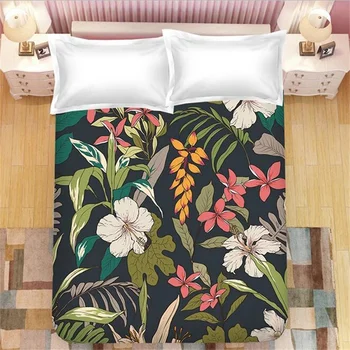 Flower and Tropical Leaves Flamingo Flat Bed Sheets Twin Full Queen King Single Double Size 120*220 170x230 200*240 240*260cm
Flower and Tropical Leaves Flamingo Flat Bed Sheets Twin Full Queen King Single Double Size 120*220 170x230 200*240 240*260cm