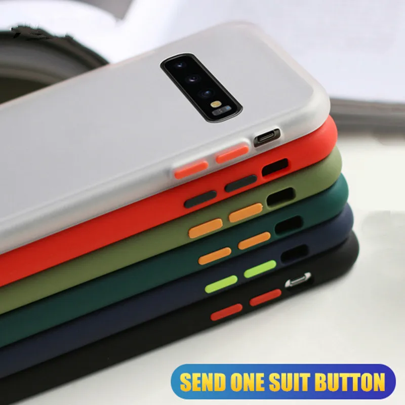 Матовый Силиконовый ударопрочный бампер для телефона Samsung Galaxy Note 10 Pro 9 8 S10 S9 S8 Plus A51