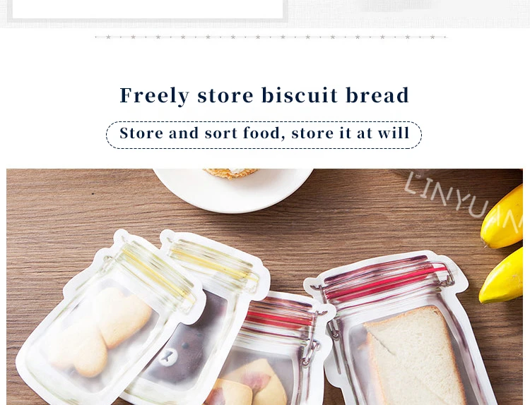 Generic Kitchen Transparent Ziplock Bag Baked Food Snack Fruit Tea