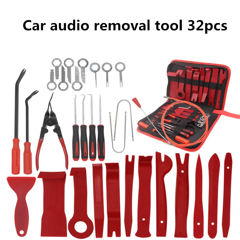32Pcs/Set High Quality Car CD Audio Disassembly Tool Rocker Screwdriver Light Pliers Repairman For Car Replacement Tools
32Pcs/Set High Quality Car CD Audio Disassembly Tool Rocker Screwdriver Light Pliers Repairman For Car Replacement Tools