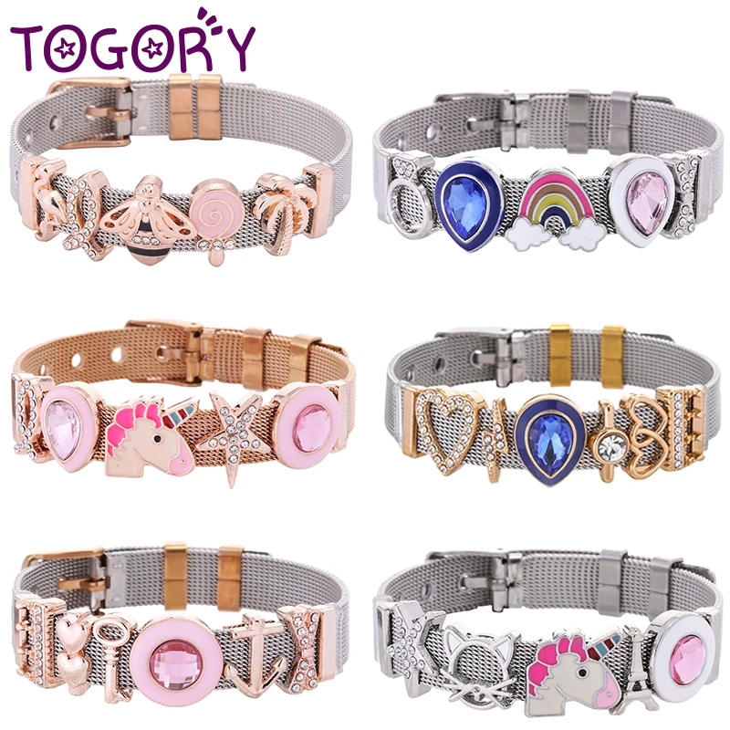 TOGORY New Multicolor Stainless Steel Mesh Charm Bracelets For Women Men Europe Watch Chain Fine Bracelets Kids Jewelry Gift
TOGORY New Multicolor Stainless Steel Mesh Charm Bracelets For Women Men Europe Watch Chain Fine Bracelets Kids Jewelry Gift