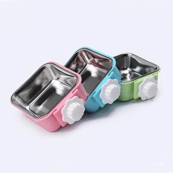 2 In 1 Square Small Pet Cat Dog Feeder Hanging Bowl Stainless Steel Plastic Squirrel Rabbit Guinea Pig Food Bowl Dish 
2 In 1 Square Small Pet Cat Dog Feeder Hanging Bowl Stainless Steel Plastic Squirrel Rabbit Guinea Pig Food Bowl Dish