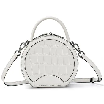 New leather minority handbag goes with everything crocodile-print small round bag summer fashion one-shoulder cross-body handbag 
New leather minority handbag goes with everything crocodile-print small round bag summer fashion one-shoulder cross-body handbag