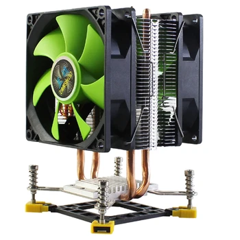 LANSHUO CPU Radiator 2 Heat Pipes Ultra Quiet Cooler Fan CPU Cooler for LGA 775 115X 1366 (3Pin Dual Fan) 
LANSHUO CPU Radiator 2 Heat Pipes Ultra Quiet Cooler Fan CPU Cooler for LGA 775 115X 1366 (3Pin Dual Fan)