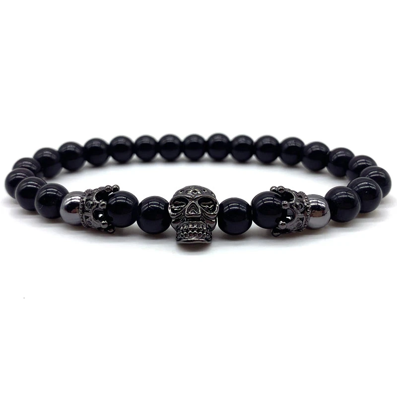 2019 Fashion Crown Skull Bracelet Men Double Pave CZ Crown Charm Stone Bead Bracelet Men Luxury Jewelry Gift
2019 Fashion Crown Skull Bracelet Men Double Pave CZ Crown Charm Stone Bead Bracelet Men Luxury Jewelry Gift