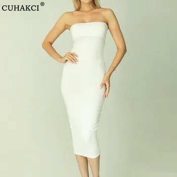 CUHAKCI Strapless Sexy Dreses Summer Women Nightclub Vestidos Sheath Bodycon Sleeveless Plus Size Elegant Evening Party Dress
CUHAKCI Strapless Sexy Dreses Summer Women Nightclub Vestidos Sheath Bodycon Sleeveless Plus Size Elegant Evening Party Dress