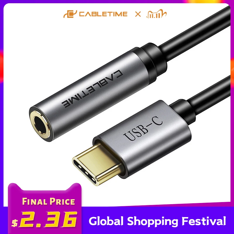 CABLETIME USB Type C to Audio 3.5mm jack USB C to 3.5mm AUX Headphones Adapter For Huawei mate20 P30 pro Xiaomi 6 8 9 SE C019
CABLETIME USB Type C to Audio 3.5mm jack USB C to 3.5mm AUX Headphones Adapter For Huawei mate20 P30 pro Xiaomi 6 8 9 SE C019