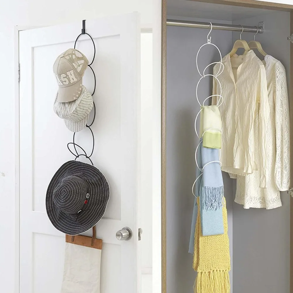 5 Loops Hat Hanger Storage Rack holder home closet organizer for scarf hat display Multi-layers Iron Door scarf Caps Hat Hanger 
5 Loops Hat Hanger Storage Rack holder home closet organizer for scarf hat display Multi-layers Iron Door scarf Caps Hat Hanger