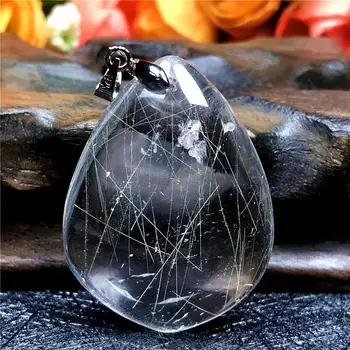 Natural Gold Hair Rutilated Necklace Pendant For Woman Lady Man 36x27x12mm Beads Gemstone Silver Crystal Fashion Jewelry AAAAA
Natural Gold Hair Rutilated Necklace Pendant For Woman Lady Man 36x27x12mm Beads Gemstone Silver Crystal Fashion Jewelry AAAAA