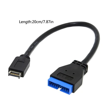 USB 3.1 Type-C Mini 20 Pin Front Panel Header To USB 3.0 Standard 19/20Pin Header Extension Cable 20Cm For Asus-Motherbo
USB 3.1 Type-C Mini 20 Pin Front Panel Header To USB 3.0 Standard 19/20Pin Header Extension Cable 20Cm For Asus-Motherbo