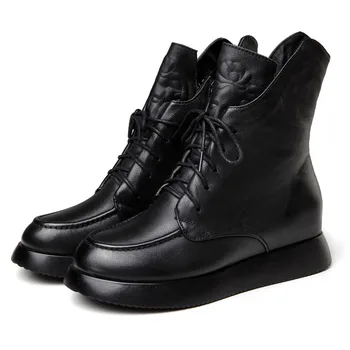Women's high-end comfortable leather Martin boots new leather female winter boots with velvet soft sole short canister boots
Women's high-end comfortable leather Martin boots new leather female winter boots with velvet soft sole short canister boots