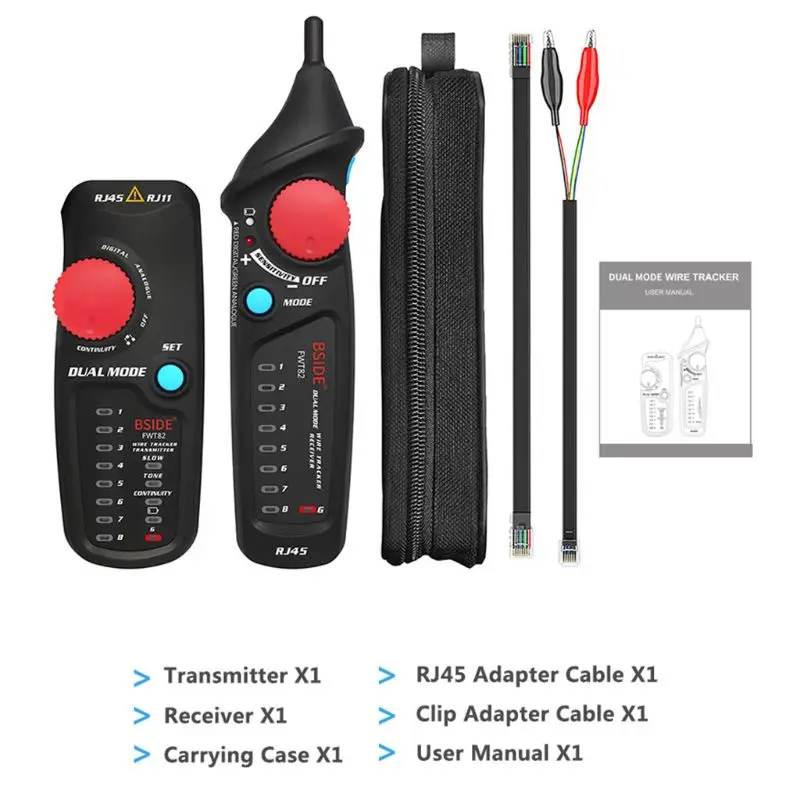 Detector BSIDE FWT82 Dual Mode Network Cable Tracker Analyzer Detector LAN RJ45 RJ11 Line Finder Hotselling
Detector BSIDE FWT82 Dual Mode Network Cable Tracker Analyzer Detector LAN RJ45 RJ11 Line Finder Hotselling