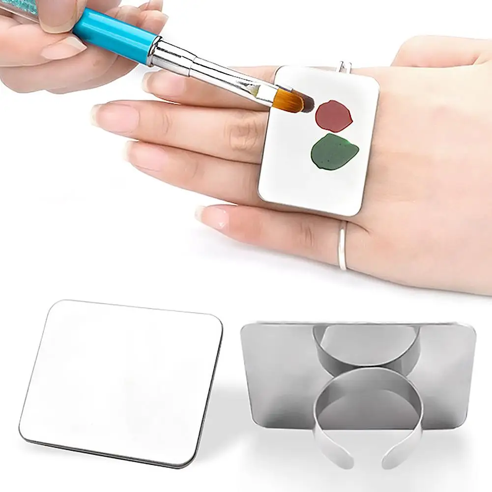 1pc Make up Cream Foundation Mixing Palette Salon Manicure Finger Ring Color Palette Cosmetic Make up Tool Stainless Steel Plate
1pc Make up Cream Foundation Mixing Palette Salon Manicure Finger Ring Color Palette Cosmetic Make up Tool Stainless Steel Plate