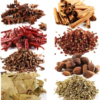 8 kinds of seasonings used in China Spices, ingredients, anise, cinnamon, coriander, leaves, Chinese prickly ash, fennel, pepper
8 kinds of seasonings used in China Spices, ingredients, anise, cinnamon, coriander, leaves, Chinese prickly ash, fennel, pepper