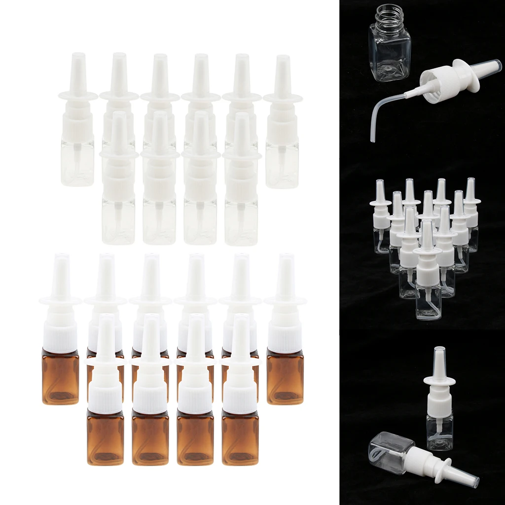 20pcs Refillable Empty Nasal Spray Bottles Fine Mist Vials for Travel 10ml 20pcs Refillable Empty Nasal Spray Bottles Fine Mist Vials for Travel 10ml