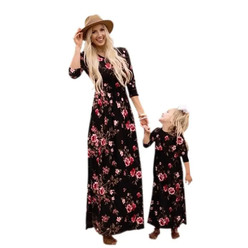 Parent-Child Girl Kids Long-Sleeves Mother Flowers Princess Long Dress Family Match Mom Daughter Flower Print Dress Clothes
Parent-Child Girl Kids Long-Sleeves Mother Flowers Princess Long Dress Family Match Mom Daughter Flower Print Dress Clothes