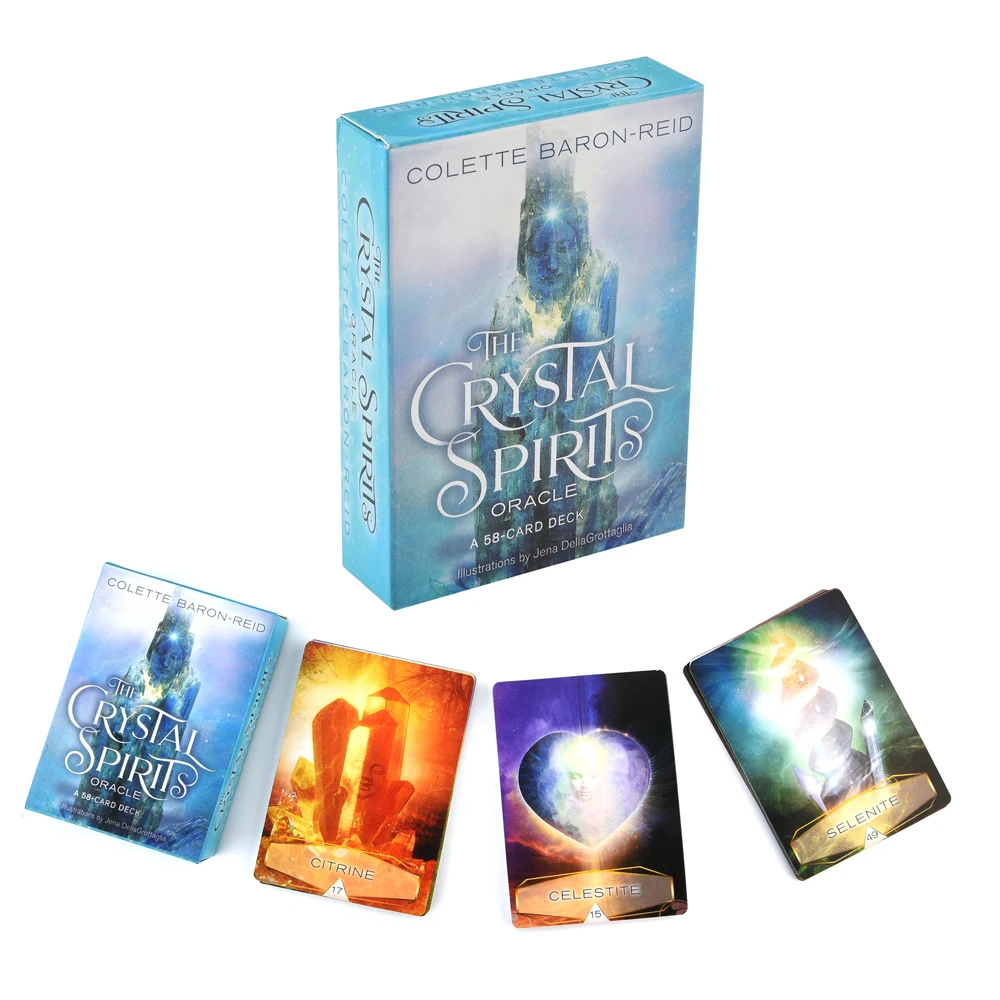 Crystal Spirits Oracle A 58-Card Deck and Guidebook Card Fate Divination Game Tarot Deck For Party Holiday Gift
Crystal Spirits Oracle A 58-Card Deck and Guidebook Card Fate Divination Game Tarot Deck For Party Holiday Gift