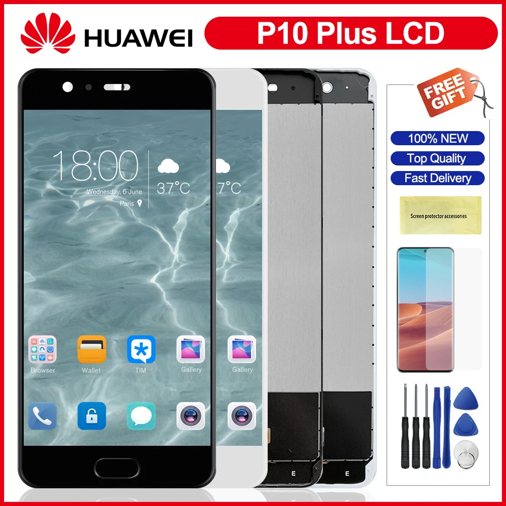 Экран дисплея 5 дюйма для Huawei P10 Plus ЖК-дисплей сенсорный экран панель дигитайзер в