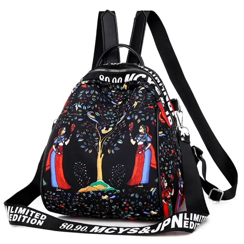 Casual Dual-Use Flower Front Tree Print Elephant Pattern Backpack Student Durable Nylon Travel Storage Bag
Casual Dual-Use Flower Front Tree Print Elephant Pattern Backpack Student Durable Nylon Travel Storage Bag