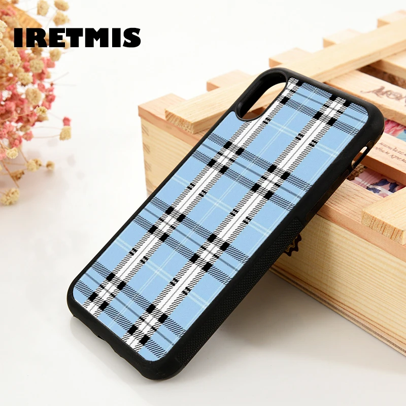 Iretmis 5 5S SE 6 6S Soft TPU Silicone Rubber phone case cover for iPhone 7 8 plus X Xs 11 Pro Max XR Blue Plaid
Iretmis 5 5S SE 6 6S Soft TPU Silicone Rubber phone case cover for iPhone 7 8 plus X Xs 11 Pro Max XR Blue Plaid