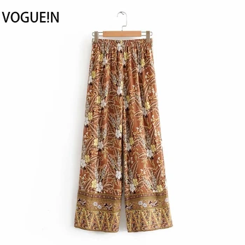 VOGUEIN New Womens Floral Cockscomb Print Elastic Waist Wide-legging Pants Trousers Wholesale
VOGUEIN New Womens Floral Cockscomb Print Elastic Waist Wide-legging Pants Trousers Wholesale