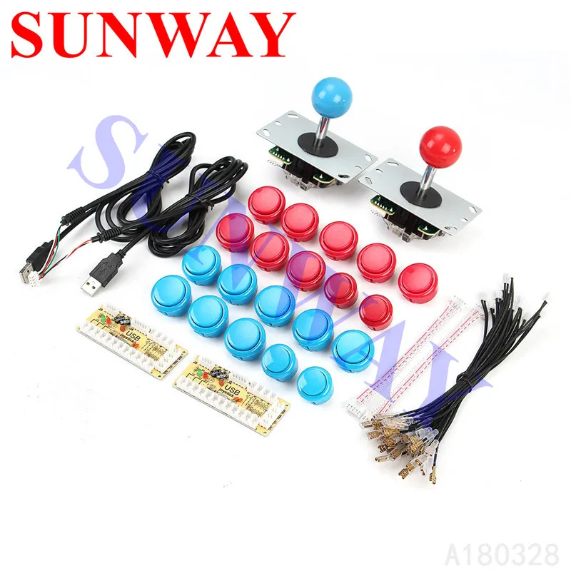 Arcade Joystick DIY Kit Zero Delay USB Controller PC to Arcade Joystick + Push Buttons + Wire Harness for MAME & Raspberry Pi 3B
Arcade Joystick DIY Kit Zero Delay USB Controller PC to Arcade Joystick + Push Buttons + Wire Harness for MAME & Raspberry Pi 3B