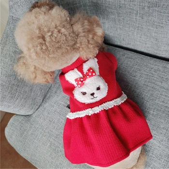 Cute Rabbit Bows Dog Girl Dresses Autumn Winter Party Pet Costume For Small Medium Animal Puppy Cat Clothes Pug Bulldog Terrier 
Cute Rabbit Bows Dog Girl Dresses Autumn Winter Party Pet Costume For Small Medium Animal Puppy Cat Clothes Pug Bulldog Terrier