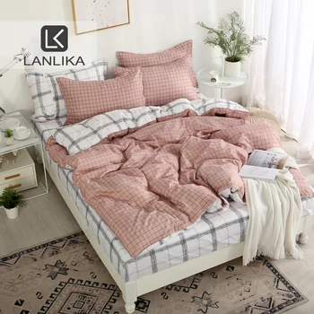 Lanlika Plaid Bedding Set Double Duvet Cover Bedspread Bed Cover Set Flat Sheet Home Textiles Bedclothes Double Bed Linen Set
Lanlika Plaid Bedding Set Double Duvet Cover Bedspread Bed Cover Set Flat Sheet Home Textiles Bedclothes Double Bed Linen Set
