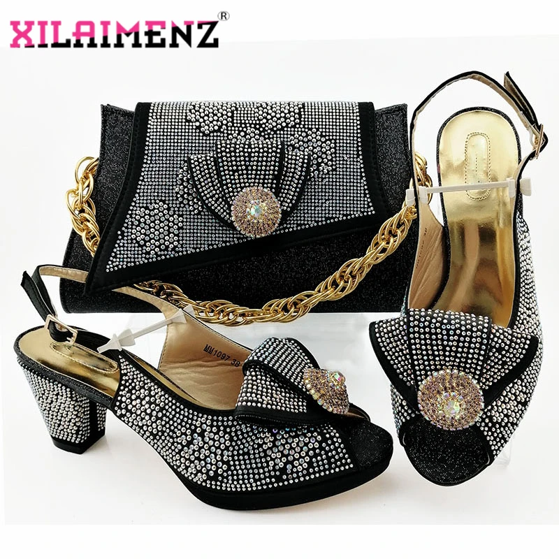 Black African Sandals with Matching Bag for Woman High Quality Shoes and Purse Set Peep Toe African Wedding Pumps
Black African Sandals with Matching Bag for Woman High Quality Shoes and Purse Set Peep Toe African Wedding Pumps