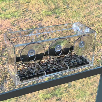 Bird Feeder Clear Glass Window Viewing Bird Feeder Hotel Table Seed Hanging with Suction squirrel proof no mould 30X13X10cm
Bird Feeder Clear Glass Window Viewing Bird Feeder Hotel Table Seed Hanging with Suction squirrel proof no mould 30X13X10cm