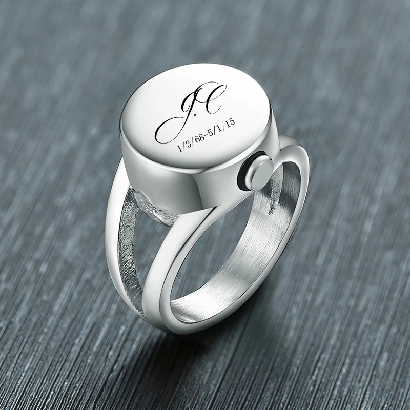 Personalized Urn Pet Cremation Engraved Ring Oval Ash Solid Silver Cremation Openable Jewelry
Personalized Urn Pet Cremation Engraved Ring Oval Ash Solid Silver Cremation Openable Jewelry