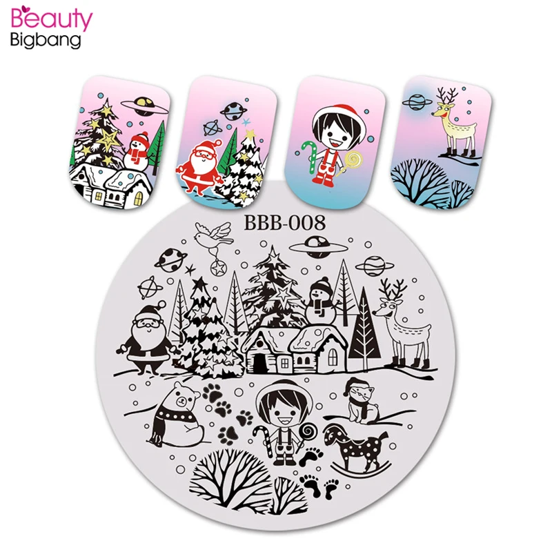 Beauty BigBang Round Stamping Stencil Christmas Tree Snowman Cute Image Plate For Nail Art Template Nail Stamping Plates
Beauty BigBang Round Stamping Stencil Christmas Tree Snowman Cute Image Plate For Nail Art Template Nail Stamping Plates