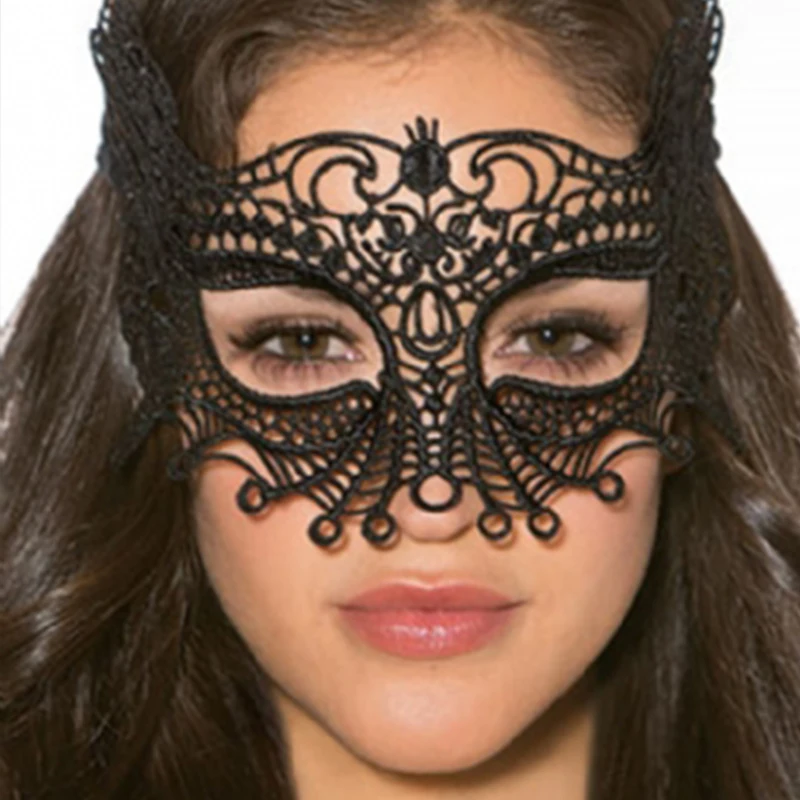 

Comeondear 2 Piece Halloween Cosplay And Party Lace Eye Mask Sexy Lady Cutout Eye Mask For Masquerade Party Fancy Dress Costume