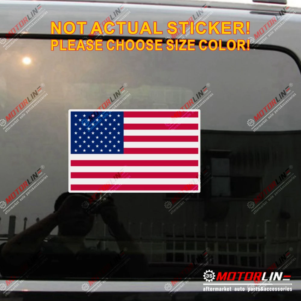 Фото Американский флаг США Наклейка виниловая Светоотражающая Глянцевая наклейка