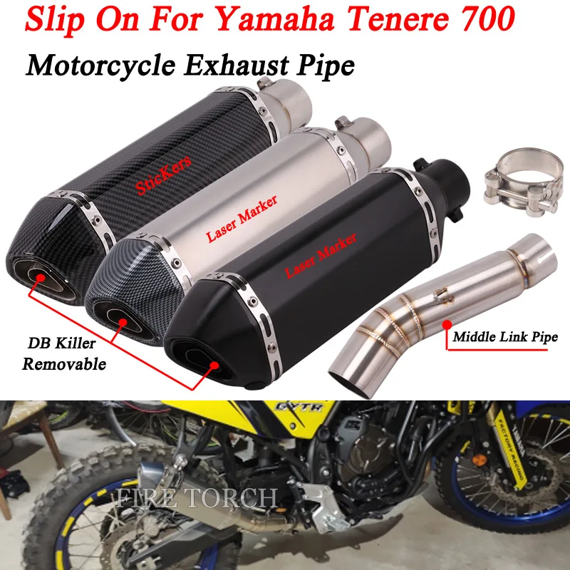 Фото Слипоны для YAMAHA Tenere700 XTZ700 2019 2020 2021 система сброса выхлопных газов мотоцикла