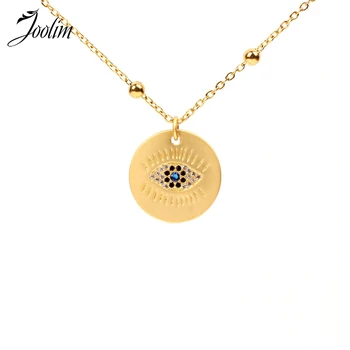 Joolim Gold Color Eye Pendant Necklace Blue Eye Stainless Steel Necklace Trendy Jewelry Wholesale
Joolim Gold Color Eye Pendant Necklace Blue Eye Stainless Steel Necklace Trendy Jewelry Wholesale