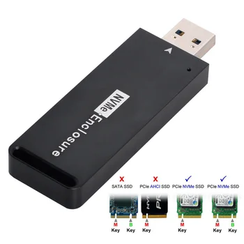 USB 3.1 Gen2 10Gbps to NVME PCI-E M-Key Solid State Drive External Enclosure 2230/2242mm
USB 3.1 Gen2 10Gbps to NVME PCI-E M-Key Solid State Drive External Enclosure 2230/2242mm