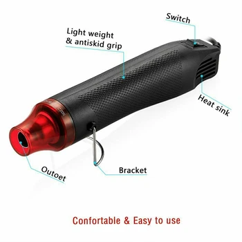 Hot Heat Air Mini Shrink Electric Drying Tool DIY Embossing Thermal Blower 110V Electric Hot Air Gun/Heat Gun For DIY Craft Work
Hot Heat Air Mini Shrink Electric Drying Tool DIY Embossing Thermal Blower 110V Electric Hot Air Gun/Heat Gun For DIY Craft Work