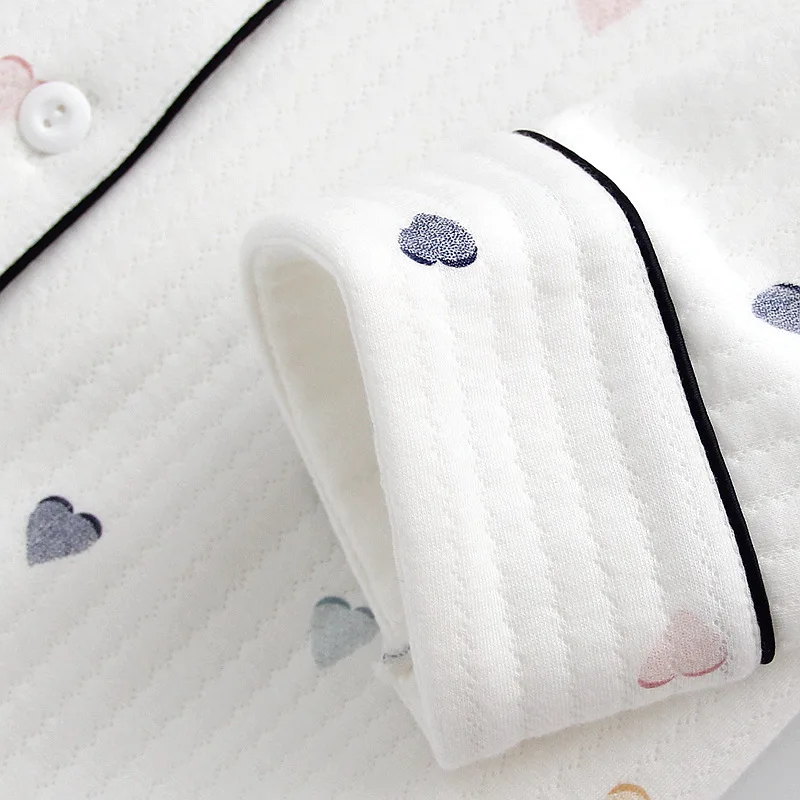 Japanese ladies pajamas set 2026 new autumn and winter air cotton layer thickening long-sleeved cute home clothes pure cotton H07eca09d918c4216ae1f61c43d167ba1Q