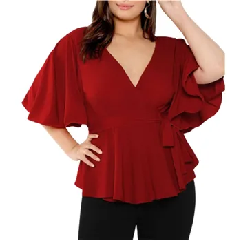 Summer Women's Clothes Short Sleeve 4XL Plus Size Sashes T-Shirt Fashion Casual Big Size Solid Tops Female Elegant Pullover Tees
Summer Women's Clothes Short Sleeve 4XL Plus Size Sashes T-Shirt Fashion Casual Big Size Solid Tops Female Elegant Pullover Tees