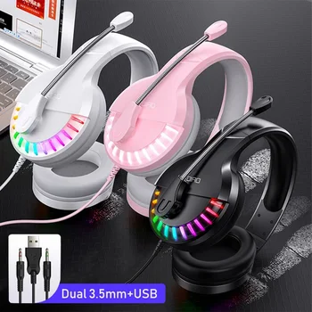 Wired Gaming Headset Headphones Surround sound Deep bass Stereo Sound Earphones with Microphone For Game XBox PS4 PC Laptop
Wired Gaming Headset Headphones Surround sound Deep bass Stereo Sound Earphones with Microphone For Game XBox PS4 PC Laptop