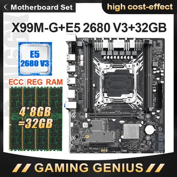 X99 MG MotherBoard with E5 2680v3 CPU and 4*8GB DDR4 2400MHZ Memory NVME M.2 SSD Wifi Slot LGA2011-3 USB3.0 game board
X99 MG MotherBoard with E5 2680v3 CPU and 4*8GB DDR4 2400MHZ Memory NVME M.2 SSD Wifi Slot LGA2011-3 USB3.0 game board