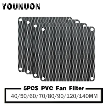 

5Pcs 4cm 5cm 6cm 8cm 9cm 12cm 14cm Computer Mesh PVC PC Fan Dust Filter Dustproof Case Computer Mesh Cover Chassis Dust Cover