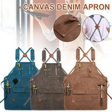 Unisex Heavy Duty Work Apron Durable Canvas Apron with Tool Pockets Adjustable Cross-Back Straps For Woodworking Painting
Unisex Heavy Duty Work Apron Durable Canvas Apron with Tool Pockets Adjustable Cross-Back Straps For Woodworking Painting