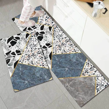 Long Kitchen Mat Modern Style Marble Pattern Anti-Slip Floor Carpet Bathroom Absorb Water Doormat Bedroom Bedside Entrance Rugs 
Long Kitchen Mat Modern Style Marble Pattern Anti-Slip Floor Carpet Bathroom Absorb Water Doormat Bedroom Bedside Entrance Rugs